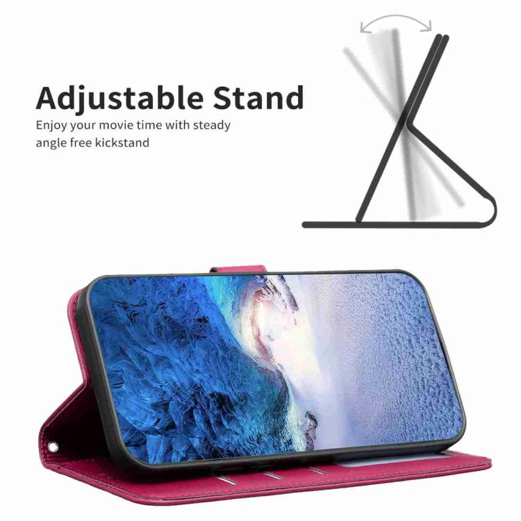For Xiaomi Redmi Note 13 Four-leaf Embossed Leather Phone Case(Rose Red)