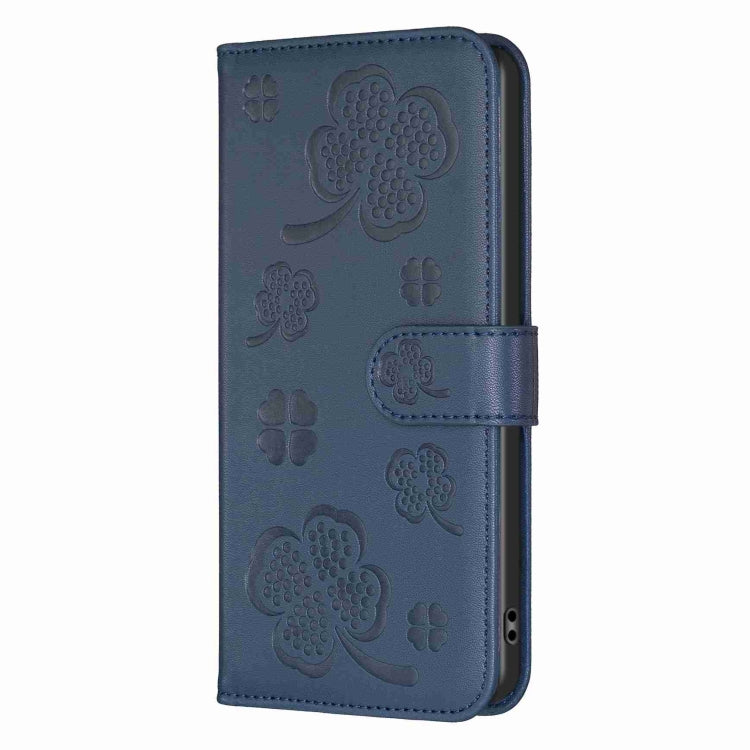 For Xiaomi 13 Ultra Four-leaf Embossed Leather Phone Case(Blue)