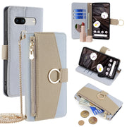 For Google Pixel 7a Crossbody Litchi Texture Leather Phone Case(Blue)
