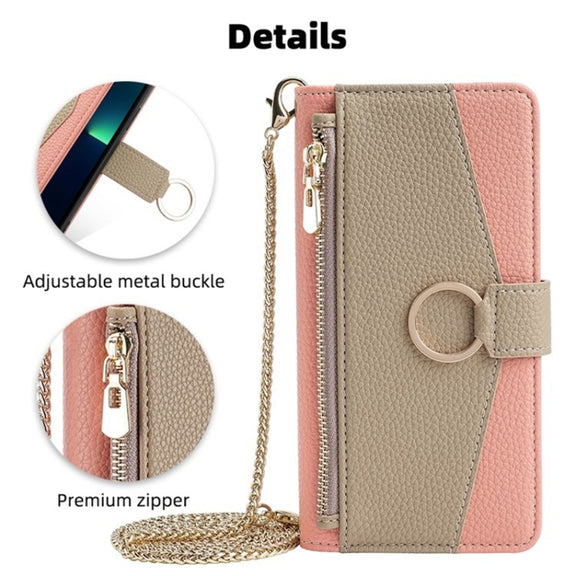 For Google Pixel 7a Crossbody Litchi Texture Leather Phone Case(Pink)