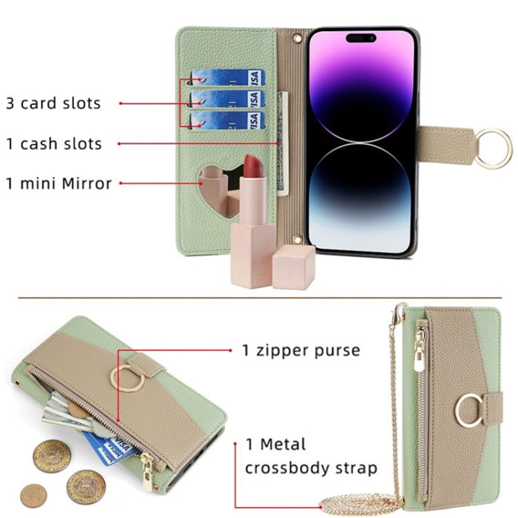 For Google Pixel 7 Pro Crossbody Litchi Texture Leather Phone Case(Green)