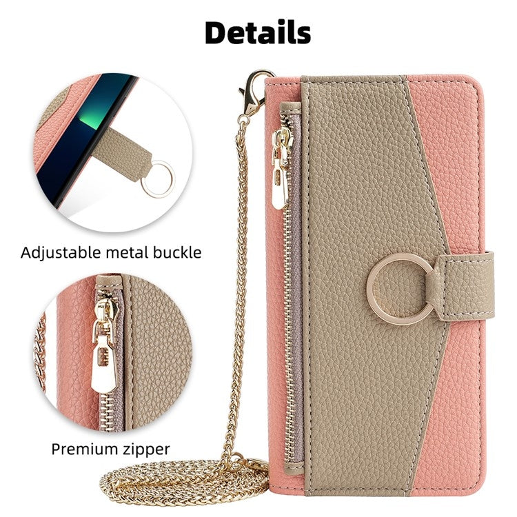 For Google Pixel 8a Crossbody Litchi Texture Leather Phone Case(Pink)