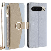 For Google Pixel 9 Crossbody Litchi Texture Leather Phone Case(Blue)
