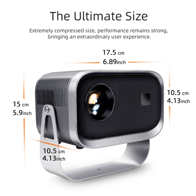 A003 150 Lumens 1280x720P 360 Degree Rotating LED Mini Android Projector, Specification:EU Plug
