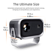 A003 150 Lumens 1280x720P 360 Degree Rotating LED Mini Android Projector, Specification:EU Plug