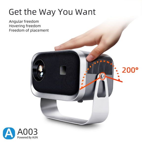 A003 150 Lumens 1280x720P 360 Degree Rotating LED Mini Android Projector, Specification:EU Plug