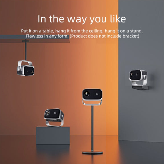 A003 150 Lumens 1280x720P 360 Degree Rotating LED Mini Android Projector, Specification:EU Plug