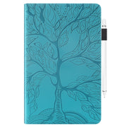 For Lenovo Tab P12 /Xiaoxin Pad Pro 12.7 Life Tree Series Horizontal Flip Leather Tablet Case(Lake Blue)