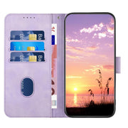 For iPhone 17 YX0060 Elephant Head Embossed Phone Leather Case with Lanyard(Light Purple)