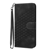 For iPhone 17 YX0060 Elephant Head Embossed Phone Leather Case with Lanyard(Black)