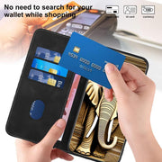 For iPhone 17 YX0060 Elephant Head Embossed Phone Leather Case with Lanyard(Black)