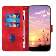For iPhone 17 YX0060 Elephant Head Embossed Phone Leather Case with Lanyard(Red)