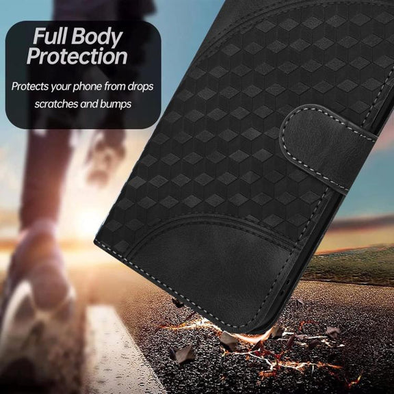 For iPhone 17 Pro Max YX0060 Elephant Head Embossed Phone Leather Case with Lanyard(Black)