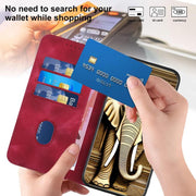 For iPhone 17 Pro Max YX0060 Elephant Head Embossed Phone Leather Case with Lanyard(Rose Red)