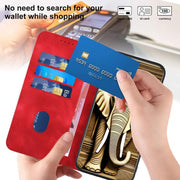 For iPhone 17 Pro Max YX0060 Elephant Head Embossed Phone Leather Case with Lanyard(Red)