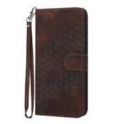 For iPhone 17 Pro Max YX0060 Elephant Head Embossed Phone Leather Case with Lanyard(Coffee)