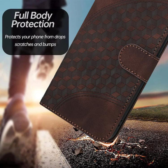 For iPhone 17 Pro Max YX0060 Elephant Head Embossed Phone Leather Case with Lanyard(Coffee)