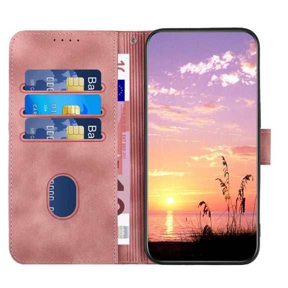 For iPhone 17 Pro YX0060 Elephant Head Embossed Phone Leather Case with Lanyard(Pink)