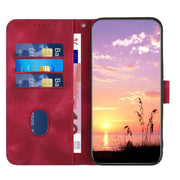 For iPhone 17 Pro YX0060 Elephant Head Embossed Phone Leather Case with Lanyard(Rose Red)