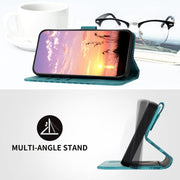 For iPhone 17 Pro YX0060 Elephant Head Embossed Phone Leather Case with Lanyard(Light Blue)