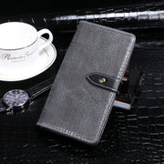 For Samsung Galaxy S24 Ultra 5G idewei Crocodile Texture Leather Phone Case(Grey)