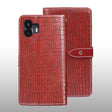 For Nothing Phone 2 idewei Crocodile Texture Leather Phone Case(Red) - Nothing Cases by idewei | Online Shopping South Africa | PMC TechLife | Buy Now Pay Later Mobicred