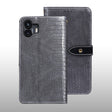 For Nothing Phone 2 idewei Crocodile Texture Leather Phone Case(Grey) - More Brand by idewei | Online Shopping South Africa | PMC TechLife | Buy Now Pay Later Mobicred