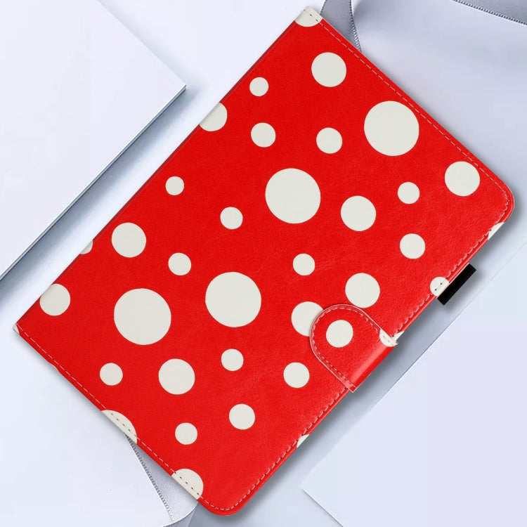 10 inch Dot Pattern Leather Tablet Case(Red White Dot)