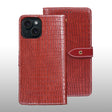 For iPhone 15 Pro Max idewei Crocodile Texture Leather Phone Case(Red) - iPhone 15 Pro Max Cases by idewei | Online Shopping South Africa | PMC TechLife | Buy Now Pay Later Mobicred