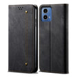 For Motorola Moto G85 Denim Texture Flip Leather Phone Case(Black) - free shipping - PMC TechLife - Order now!