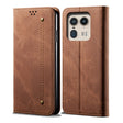 For Motorola Edge 50 Ultra Denim Texture Flip Leather Phone Case(Brown) - free shipping - PMC TechLife - Order now!