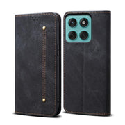 For Motorola Edge 60 Denim Texture Flip Leather Phone Case(Black)