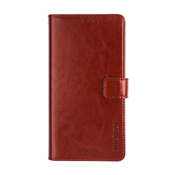 For Nothing Phone 2 idewei Crazy Horse Texture Leather Phone Case with Holder(Brown)