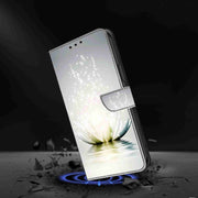 For Honor Magic5 Pro Crystal 3D Shockproof Protective Leather Phone Case(Light Lotus)