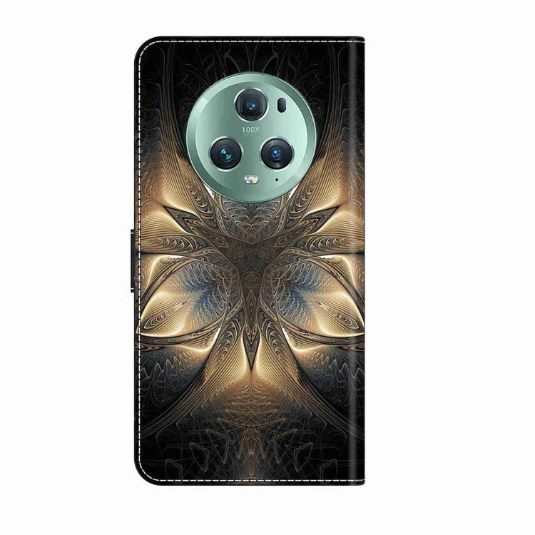 For Honor Magic5 Pro Crystal 3D Shockproof Protective Leather Phone Case(Luminous Building)
