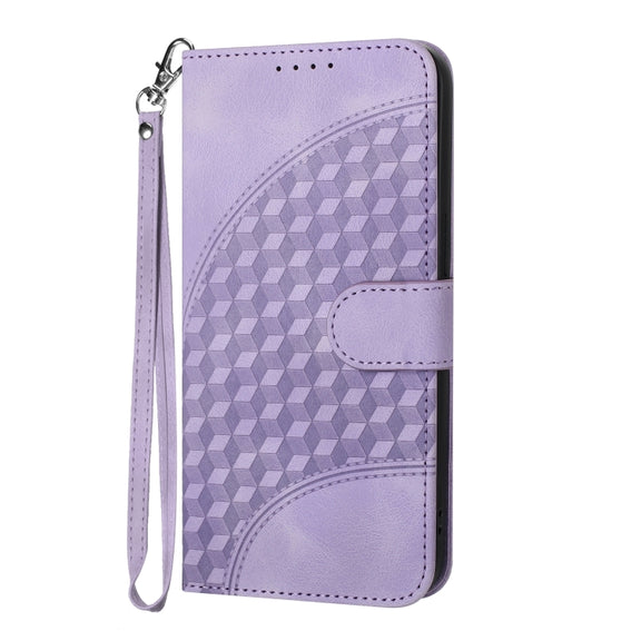 For Google Pixel 9 Pro YX0060 Elephant Head Embossed Phone Leather Case with Lanyard(Light Purple)