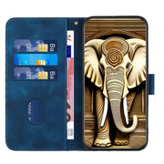 For Google Pixel 9 Pro YX0060 Elephant Head Embossed Phone Leather Case with Lanyard(Royal Blue)