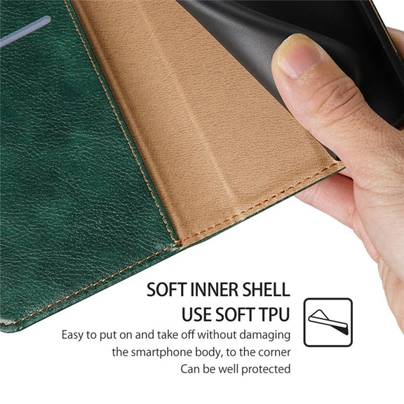For Motorola Edge 5G 2024 Gloss Oil Solid Color Magnetic Leather Phone Case(Green)