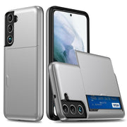 For Samsung Galaxy S25+ 5G Shockproof Armor Phone Case with Card Slot(Silver)