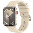 For Apple Watch SE 40mm H Texture Silicone Ladder Buckle Watch Band(Khaki) - free shipping - PMC TechLife - Order now!