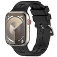 For Apple Watch Series 6 44mm H Texture Silicone Ladder Buckle Watch Band(Black) - free shipping - PMC TechLife - Order now!