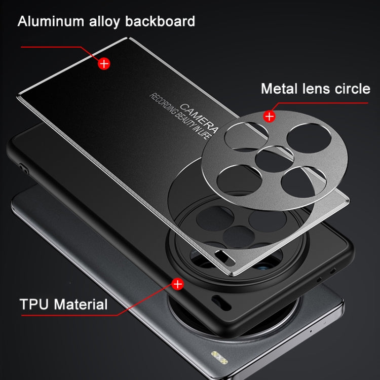 For vivo X100 Pro Frosted Metal Phone Case(Black)