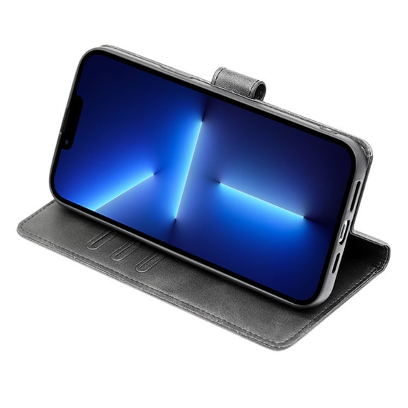 For Realme 12 5G Calf Texture Buckle Flip Leather Phone Case(Black)