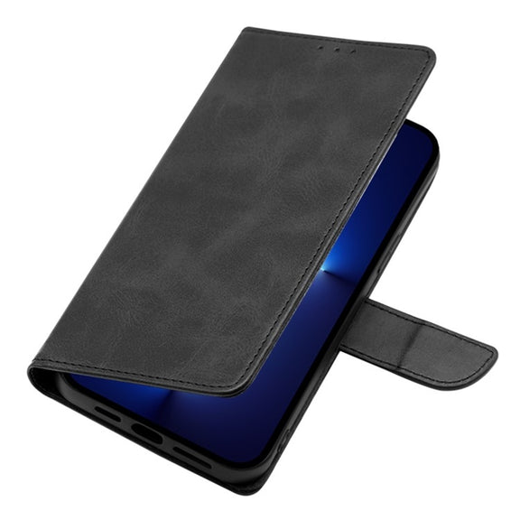 For Realme 12 5G Calf Texture Buckle Flip Leather Phone Case(Black)