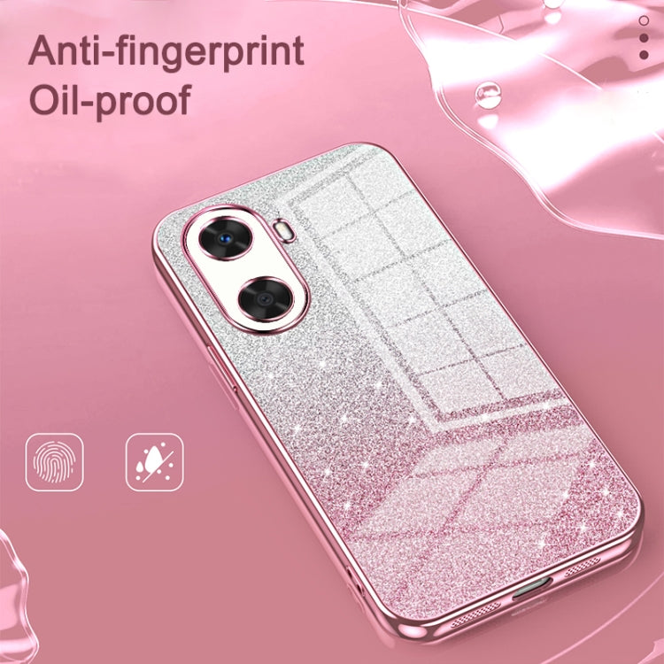 For Huawei Pura 70 Pro Gradient Glitter Powder Electroplated Phone Case(Green)