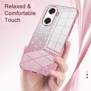 For Huawei Pura 70 Ultra Gradient Glitter Powder Electroplated Phone Case(Black)