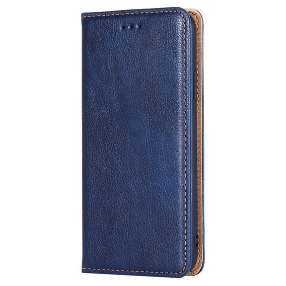 For Huawei Pura 70 Gloss Oil Solid Color Magnetic Leather Phone Case(Blue)