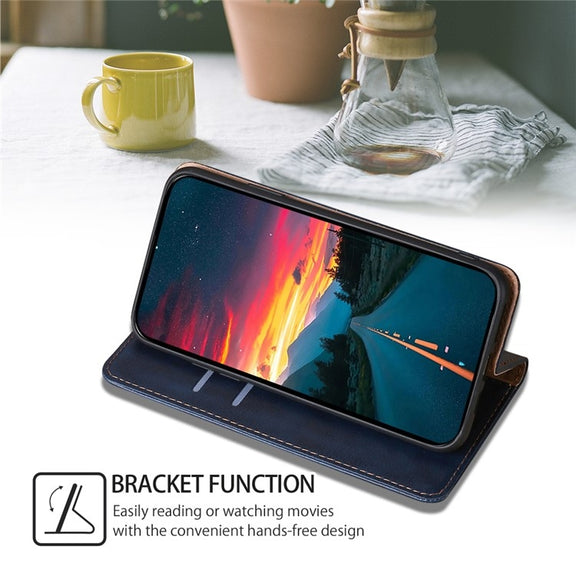 For Huawei Pura 70 Gloss Oil Solid Color Magnetic Leather Phone Case(Blue)