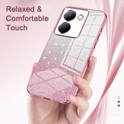 For vivo iQOO 12 Gradient Glitter Powder Electroplated Phone Case(Purple)