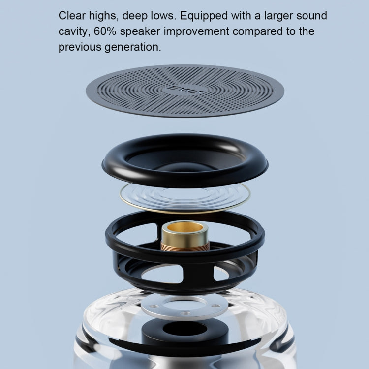 EWA A126 Mini Bluetooth 5.0 Bass Radiator Metal Speaker(Light blue)